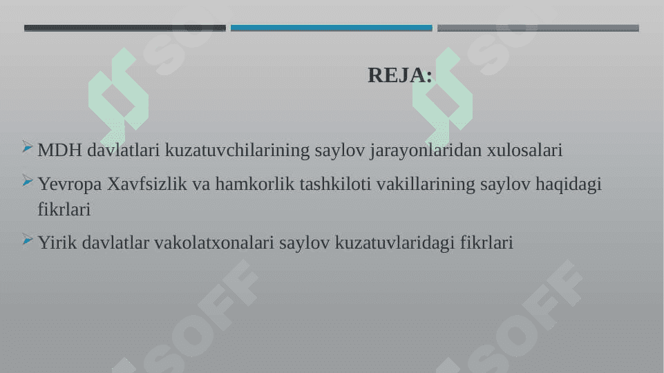 MDH va ShOS vakillarining O‘zbekistonda bo‘lib o‘tgan saylovlarga fikrlari 2