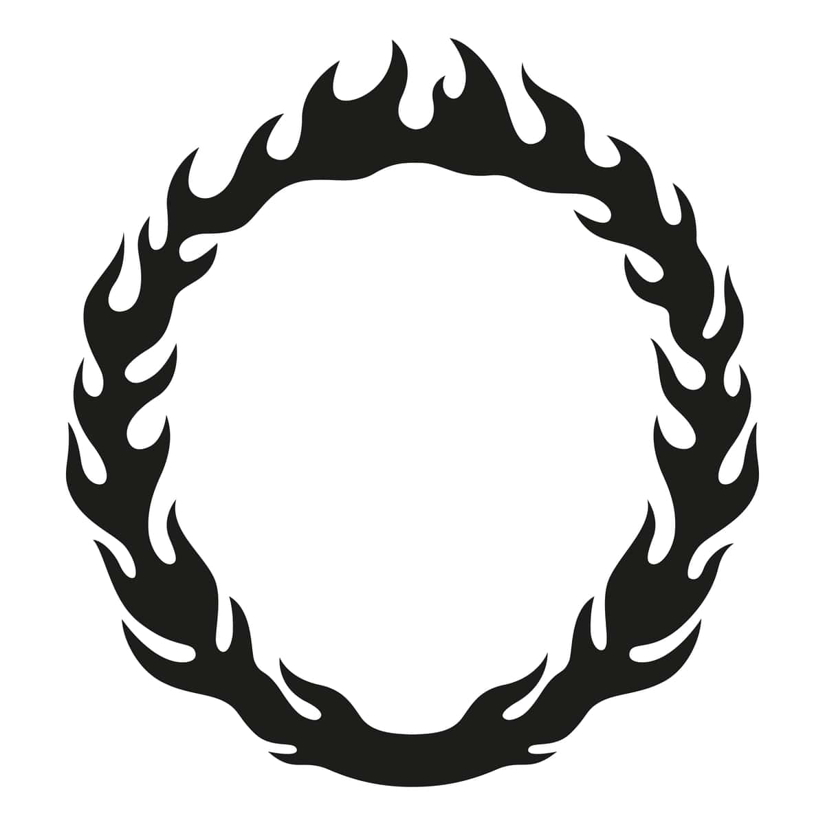 Vektorli olov shakli doirasi izolyatsiya qilingan illyustratsiya | Vector fire shape circle isolated ilustration 1