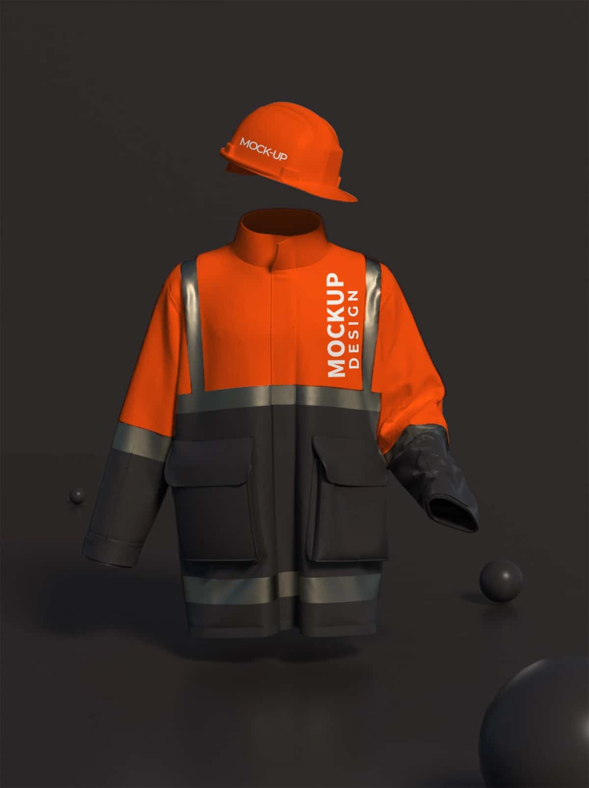 O't o'chiruvchi kiyim maketi | Firefighter outfit mockup 1