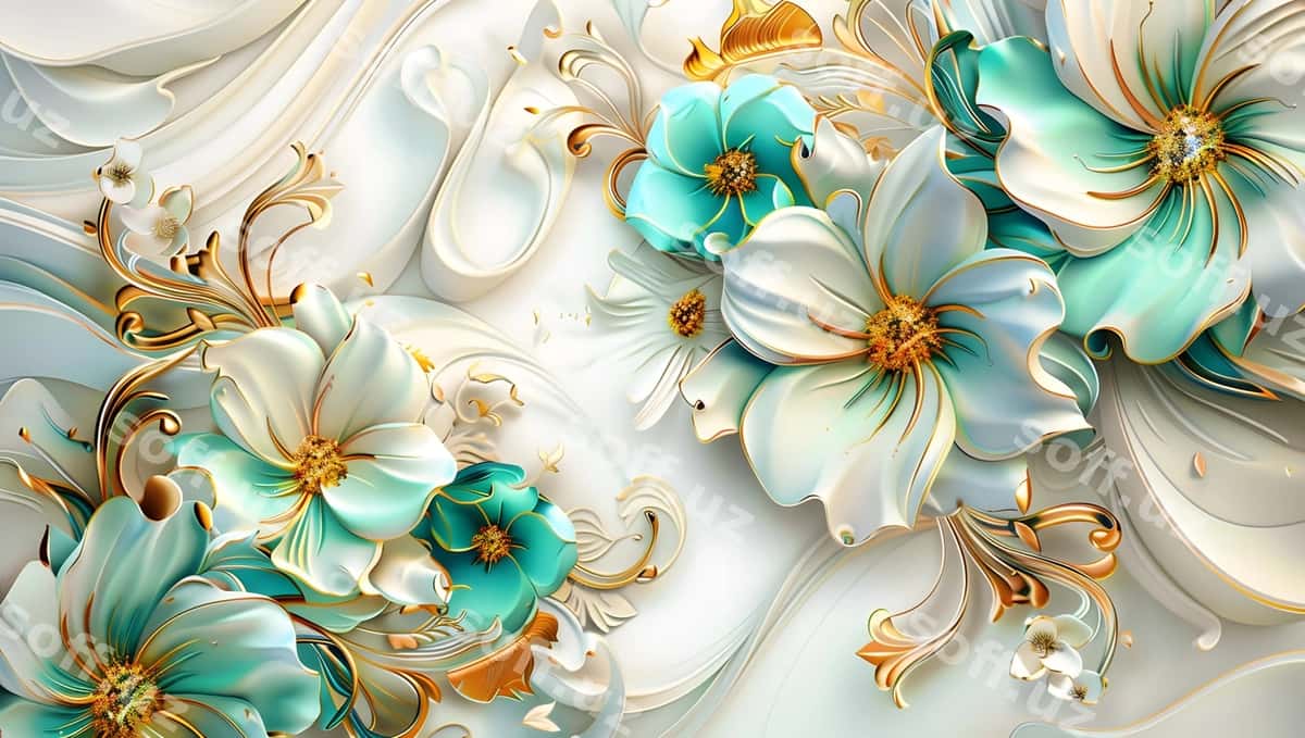 Gulli dizayn gullar bilan | Floral design with flowers it 1