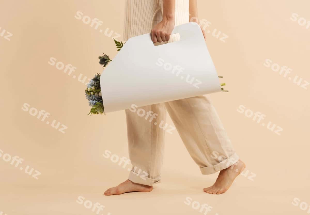 Floral qadoqlash mockup dizayni | Flower packaging mockup design 1