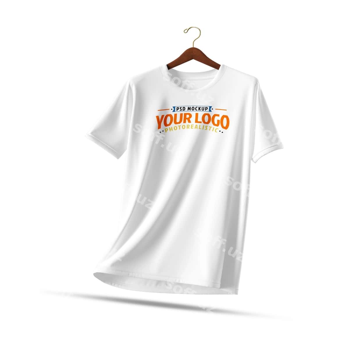 Uchar futbolka maketi | Flying tshirt mockup 1