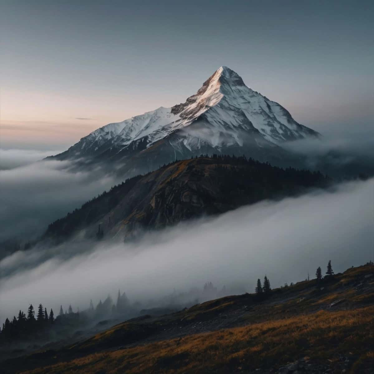 Tuman bulutlari tog' | Fog clouds mountain 1