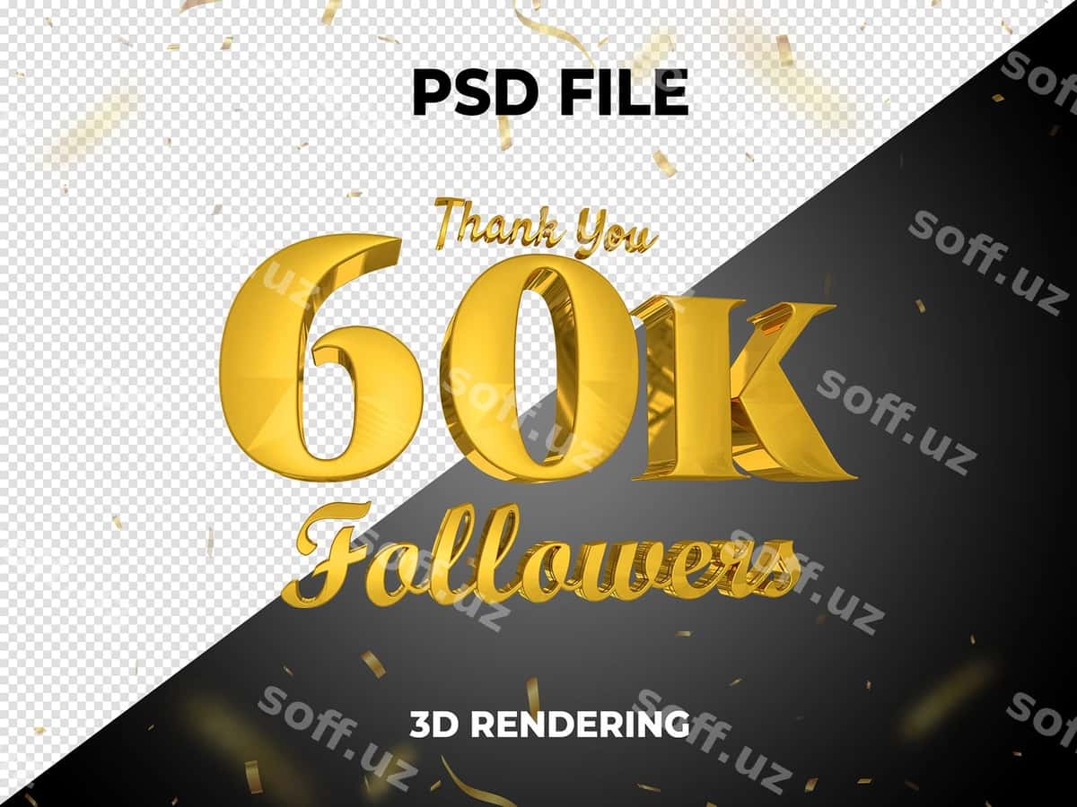 Follower oltin 3d rendering | Follower gold 3d rendering 1