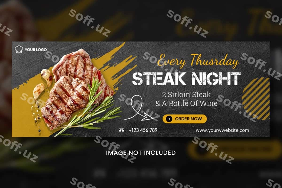Ovqat baner dizayn shabloni | Food banner design template 1