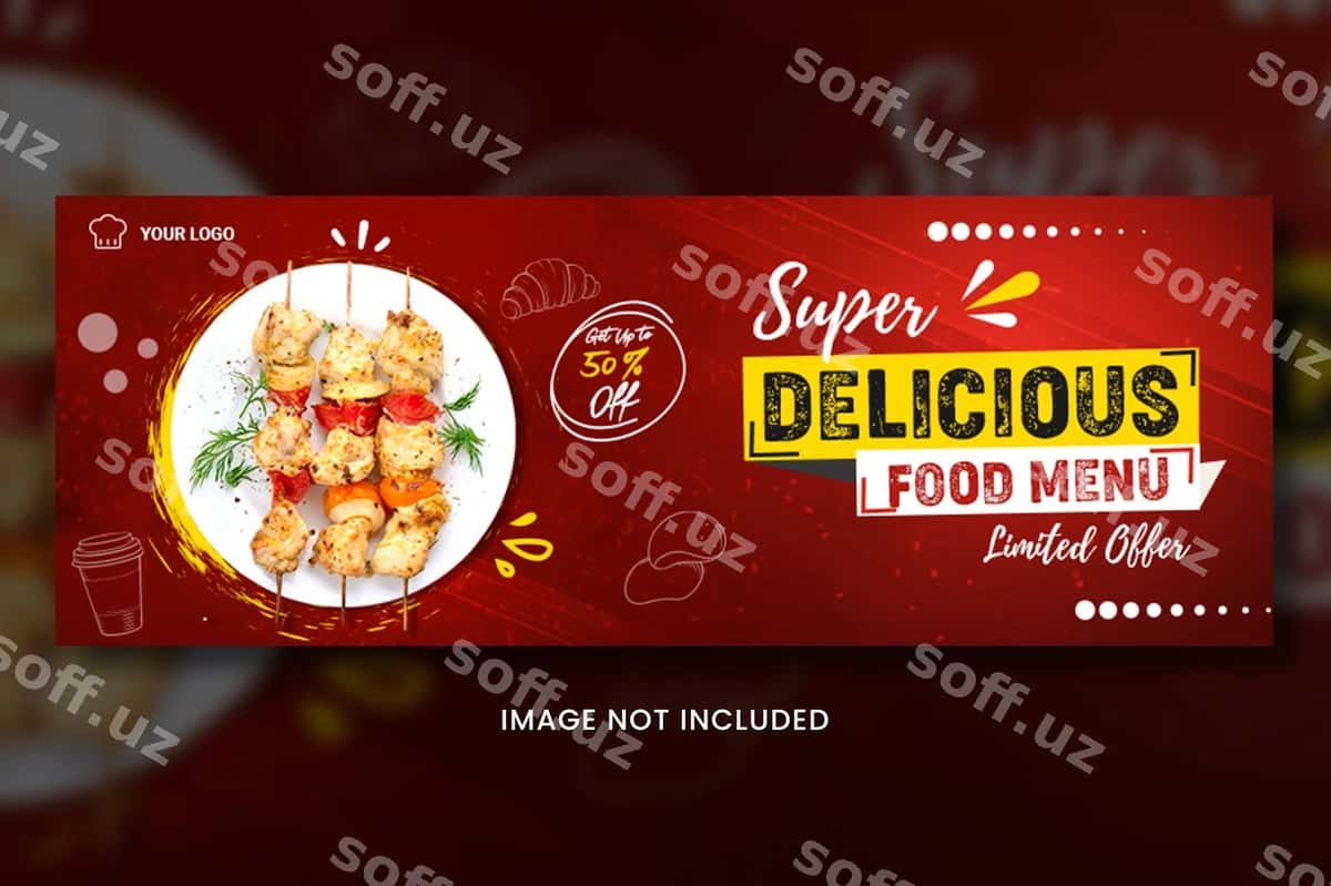 Oziq-ovqat banner shabloni | Food banner template 1