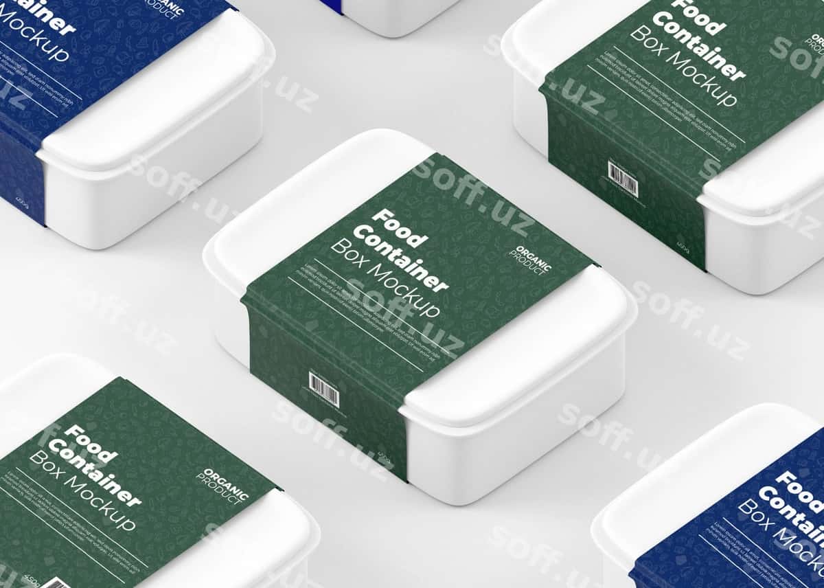Ovqat konteyneri olib ketish namunasi | Food container takeaway mockup 1