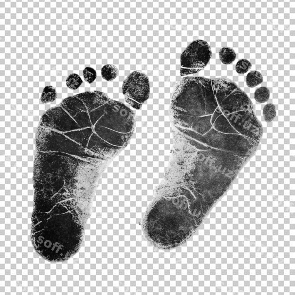 Oyoq izlari shaffof orqa fon | Footprints transparent background 1