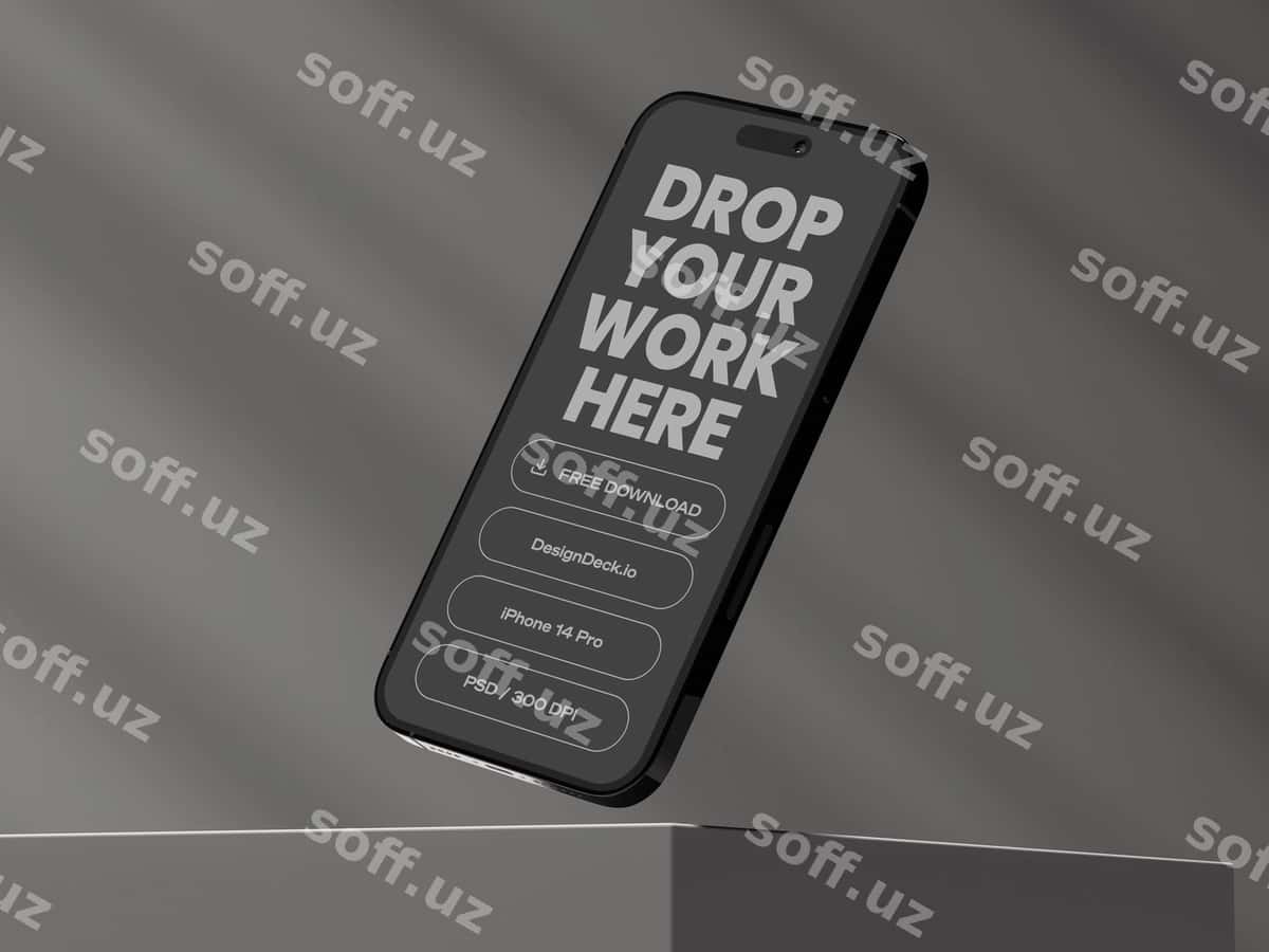 Bepul iPhone 14 pro maketi | Free iphone 14 pro mockup 1