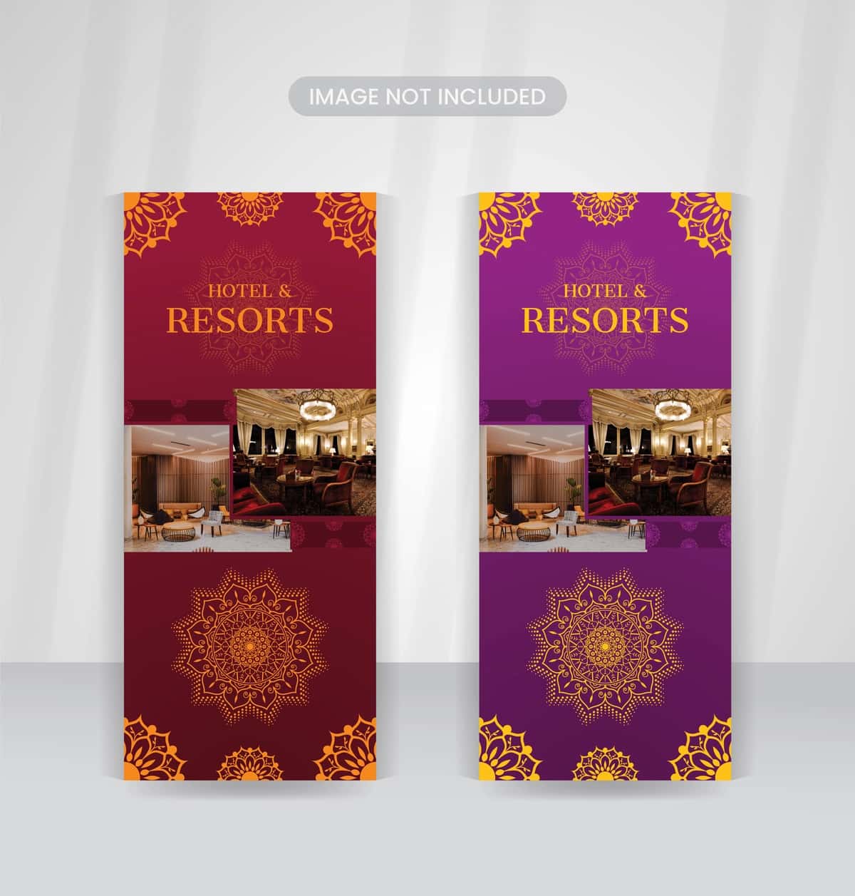 Hashamatli to'yga taklifnoma kartasi dizayni | Luxury wedding invitation rack card design 1
