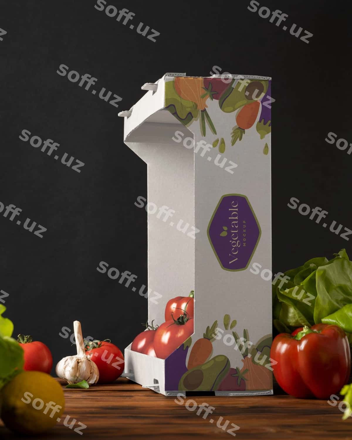 Taze sabzilar karton qutisi | Fresh vegetables carton box 1