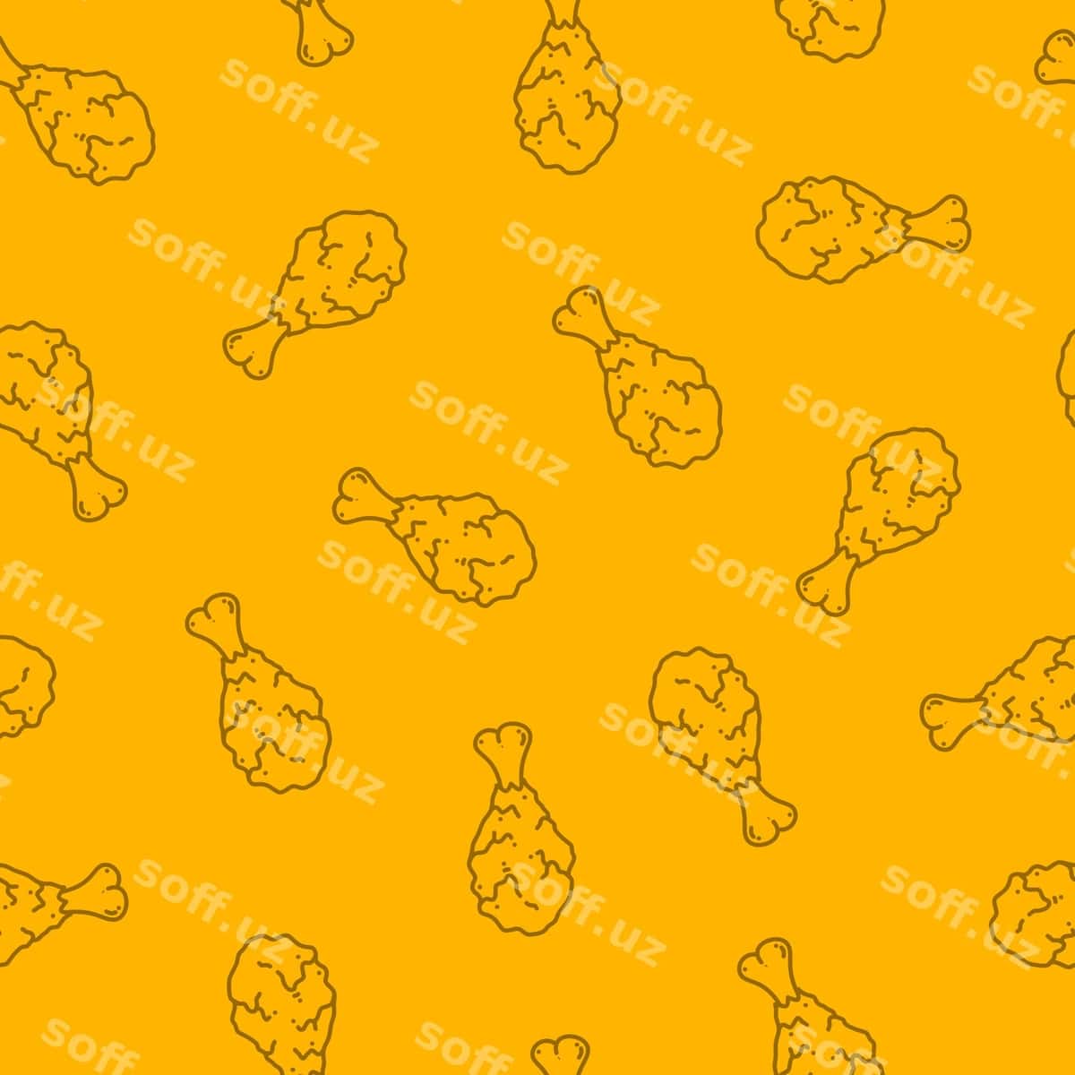 Qovurilgan tovuq oyog'i namunasi | Fried chicken leg pattern 1