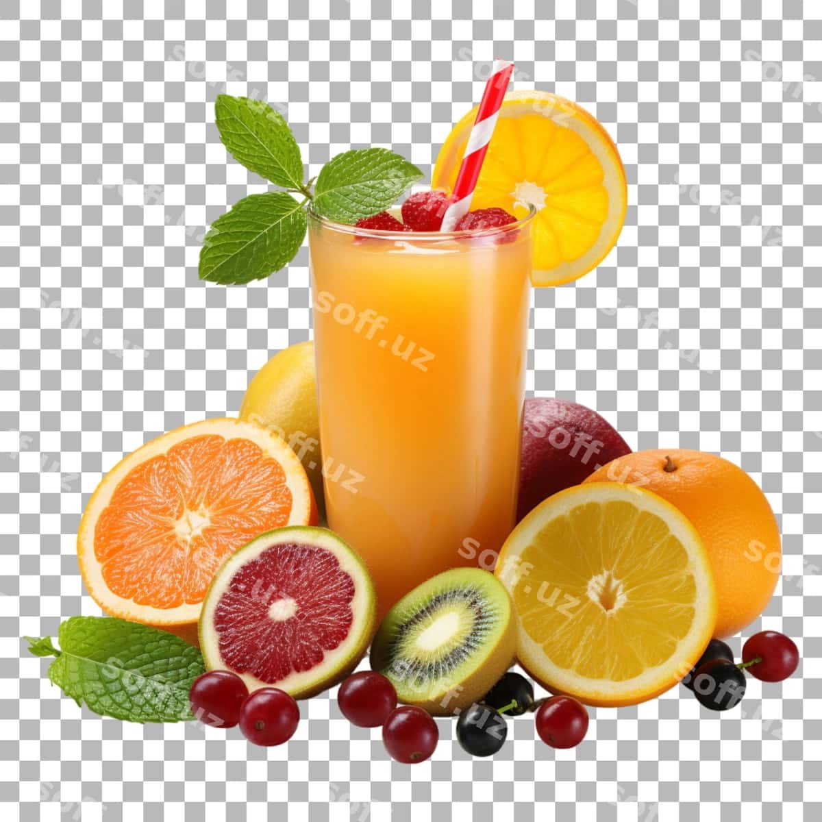 Meva suvi shaffof orqa fon | Fruit juice transparent background 1