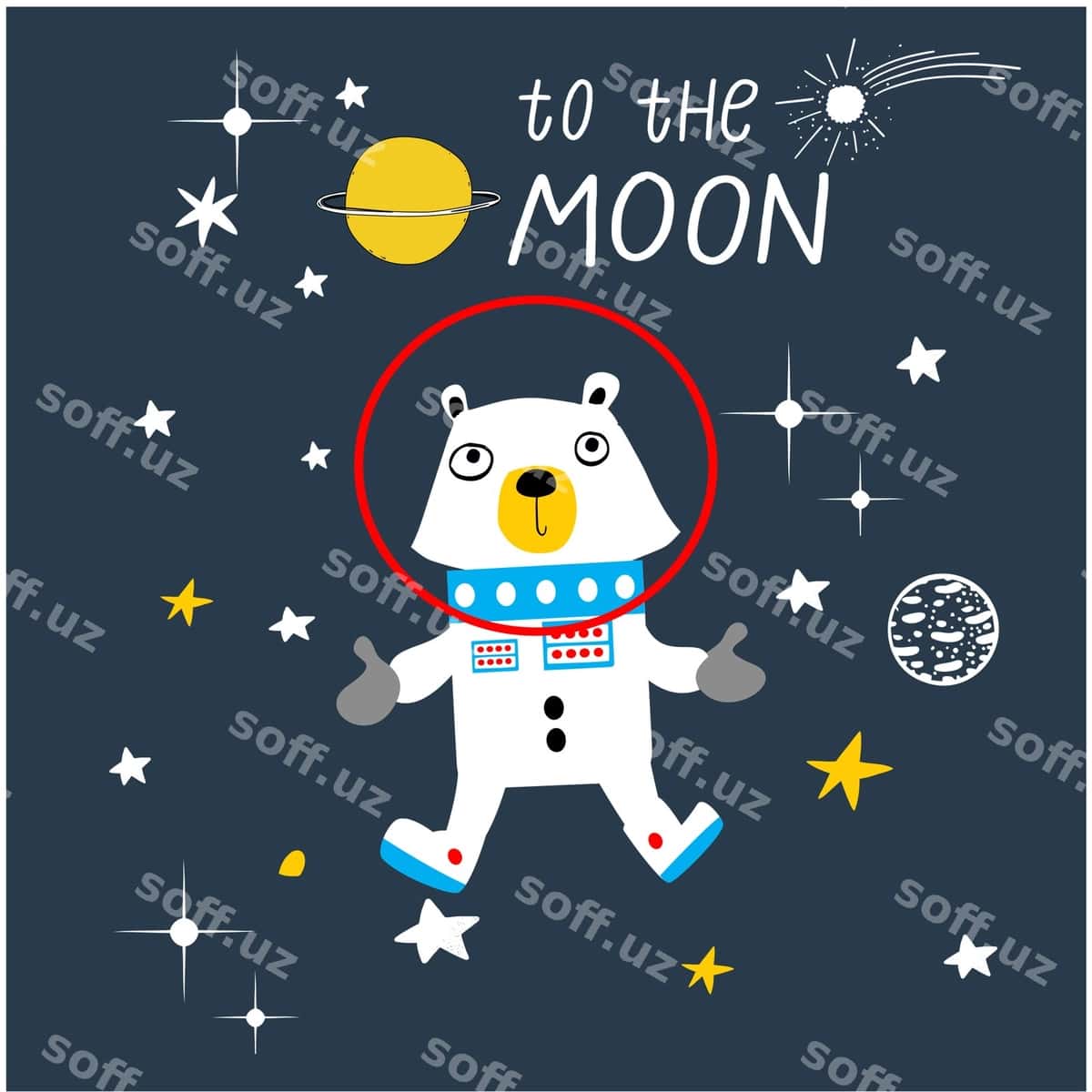 Komik astronaut hayvon multfilm vektori | Funny astronaut animal cartoon vector 1