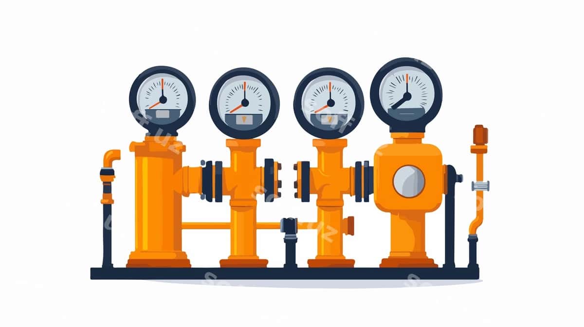 Gaz o'lchovchi hisoblovchi vektor illustratsiyasi | Gas meter counting vector illustration 1