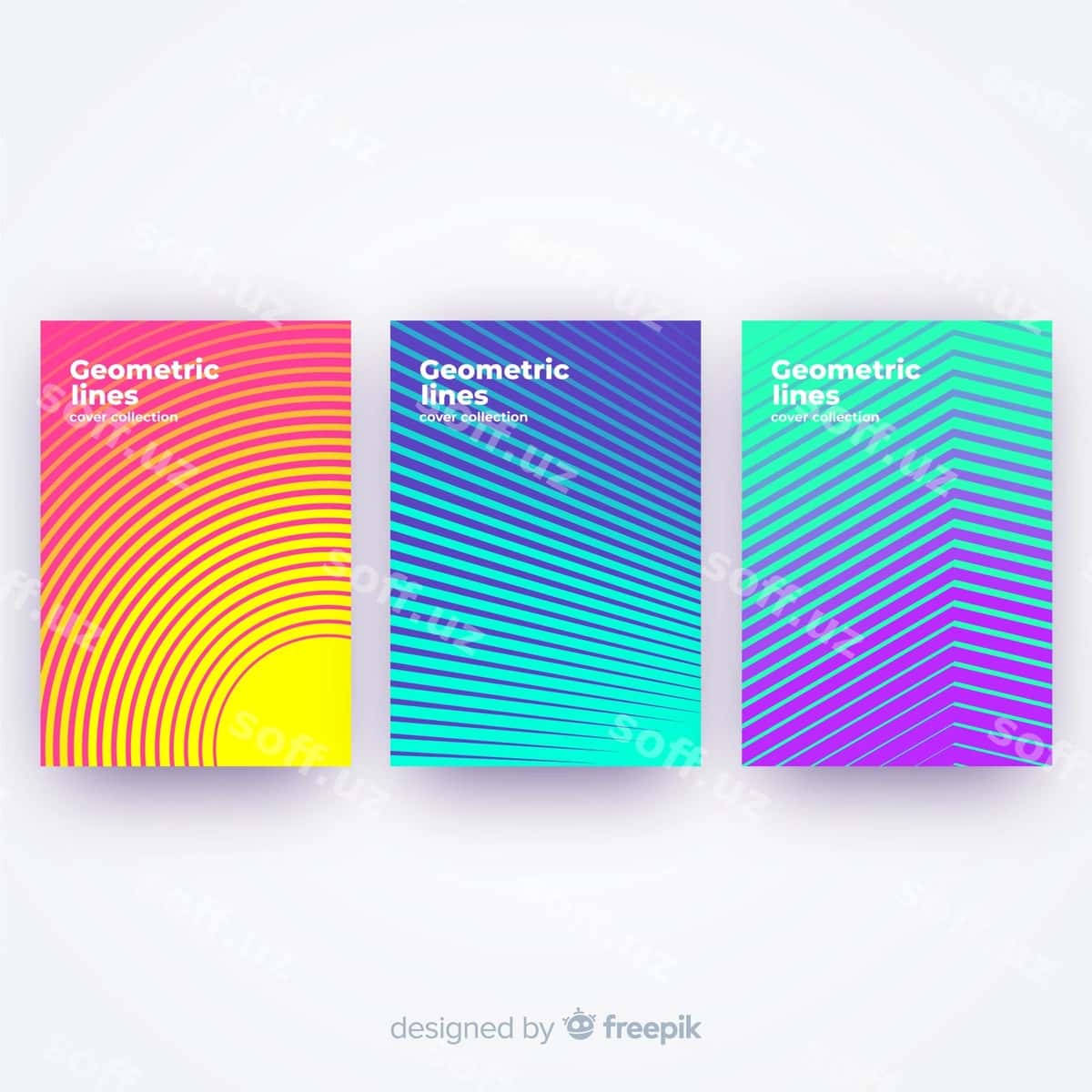 Geometrik chiziqlar to'plami | Geometric lines cover collection 1