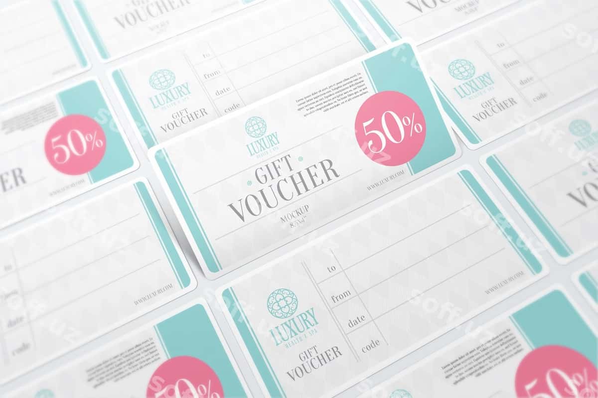 Sovuqlik tekshiruvi mockupi | Gift voucher mockup 1