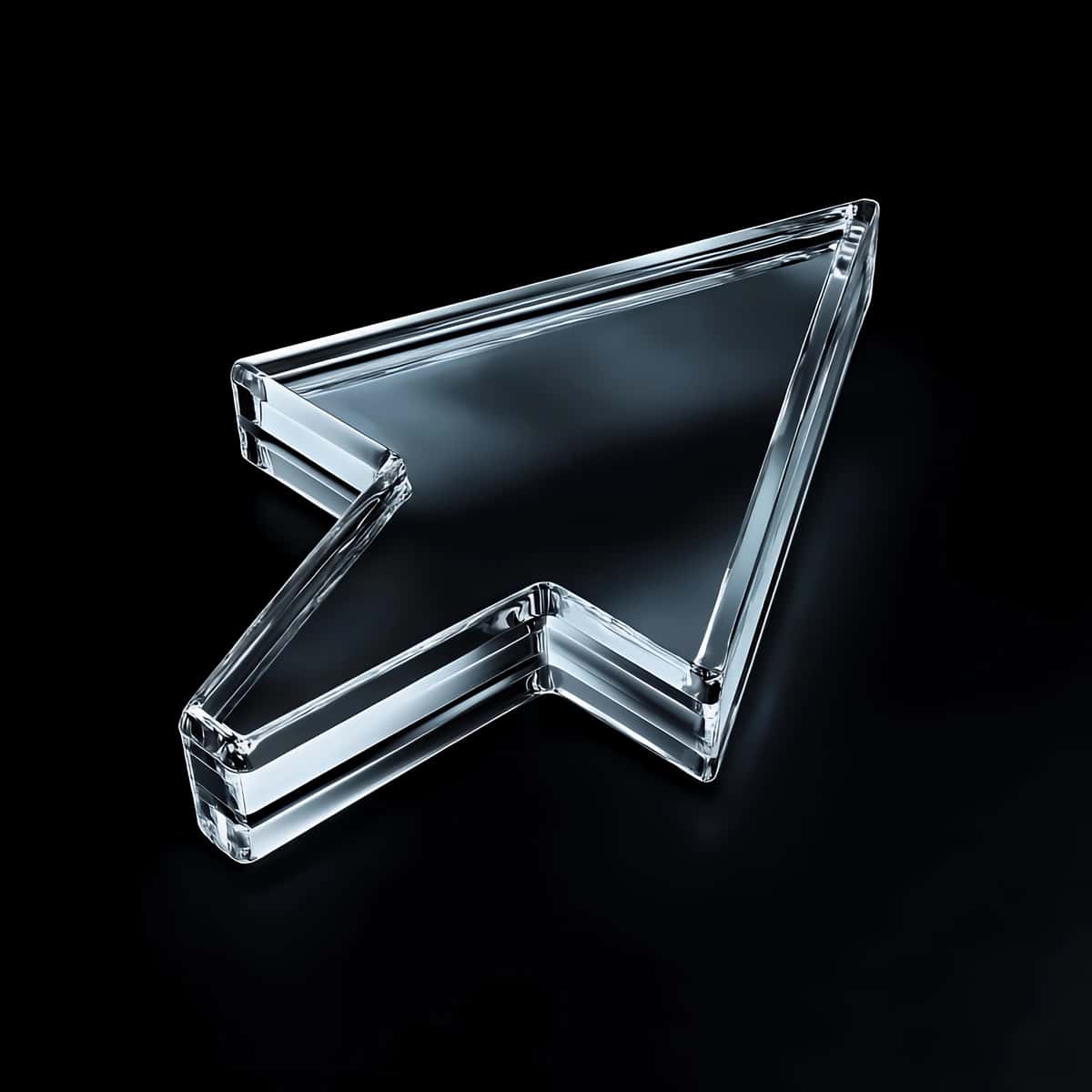 Shisha o'q belgisi izolyatsiya qilingan qora fon | Glass arrow icon isolated black background 1