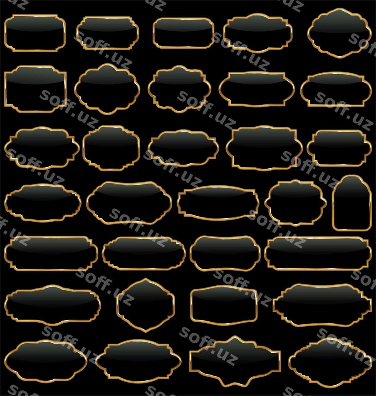 Oltin qora ramkalar kolleksiya | Gold black frames collection 1