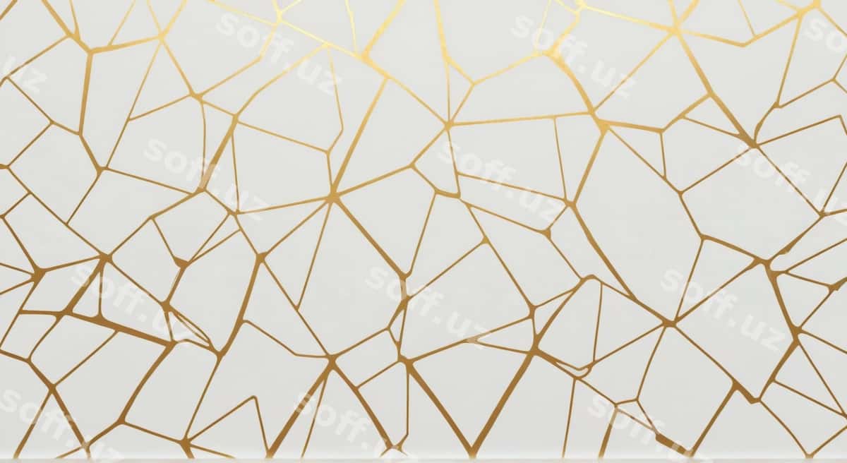 Oltin barg naqshli oq fon | Gold leaf pattern white background 1