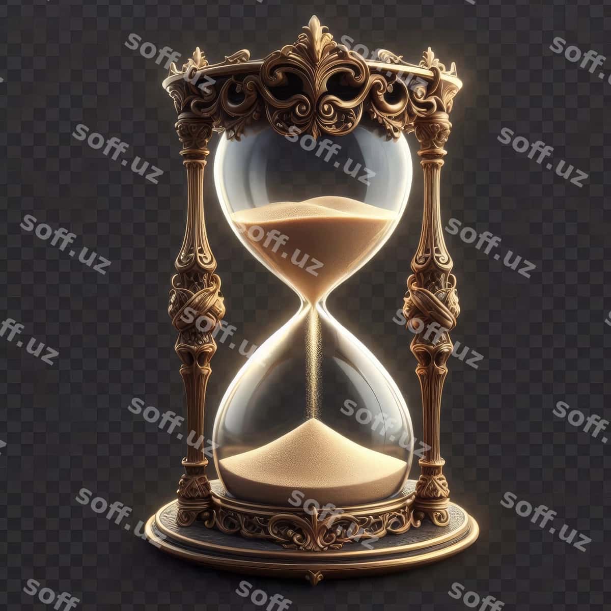 Oltin soat qutisi soat qutisi markazida | Golden hourglass with hourglass center 1