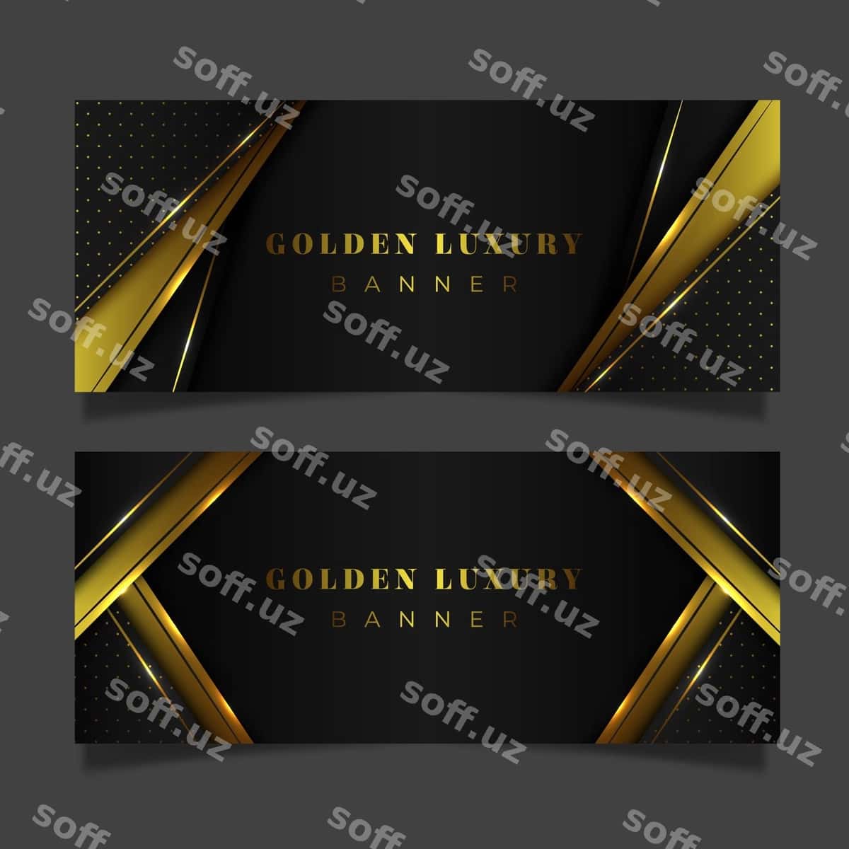 Gradient oltin hashamatli bannerlar | Gradient golden luxury banners 1