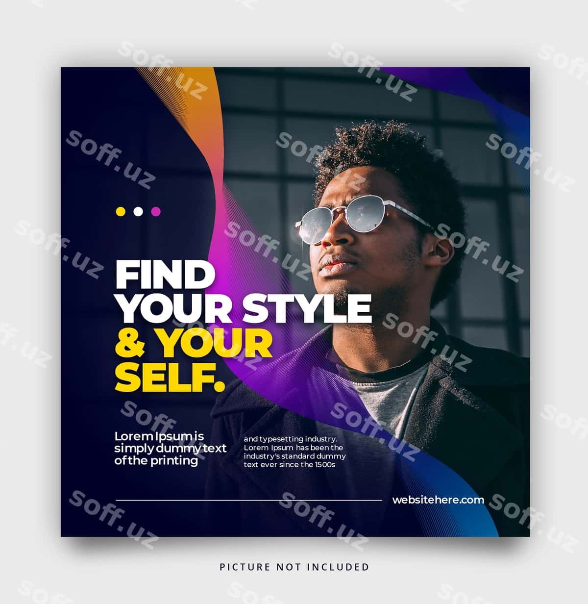 Gradient social media post template | Gradient social media post template 1