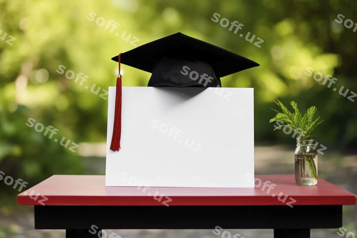 Bitirish ramka mockup dizayni | Graduation frame mockup design 1