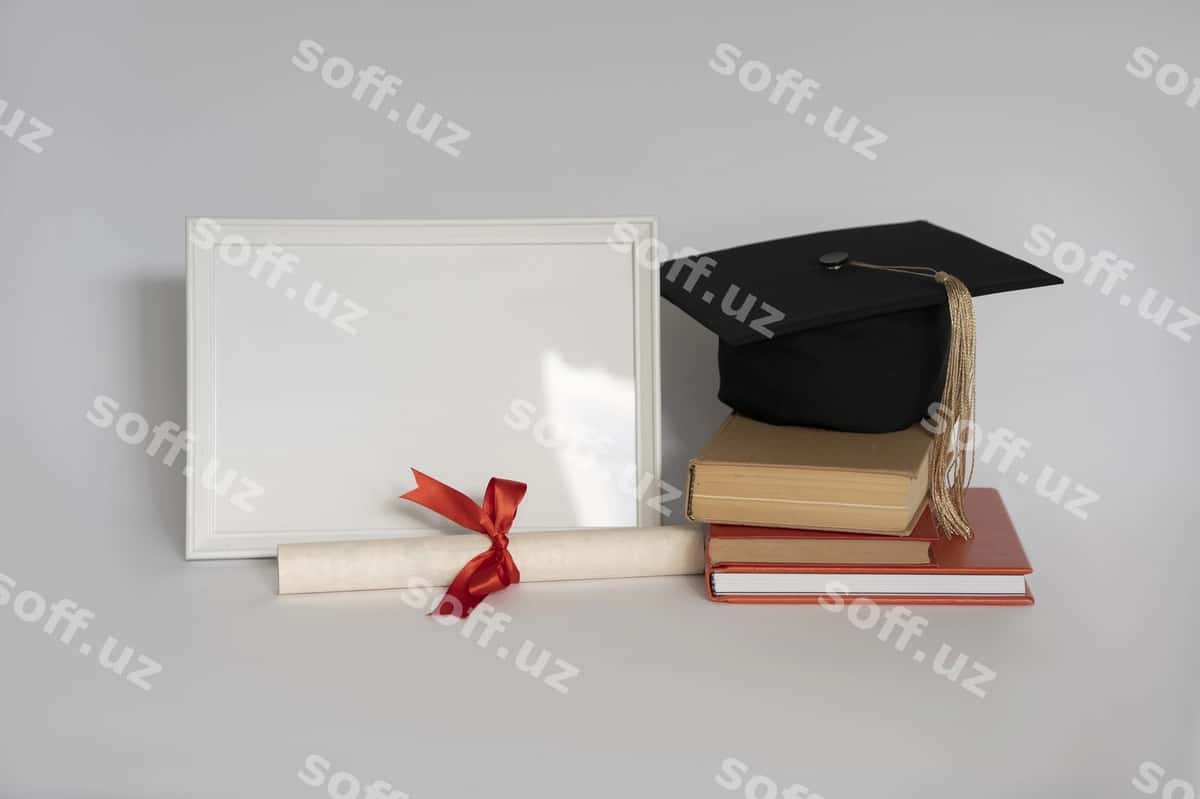 Bitirish ramkasi mockup dizayni | Graduation frame mockup design 1