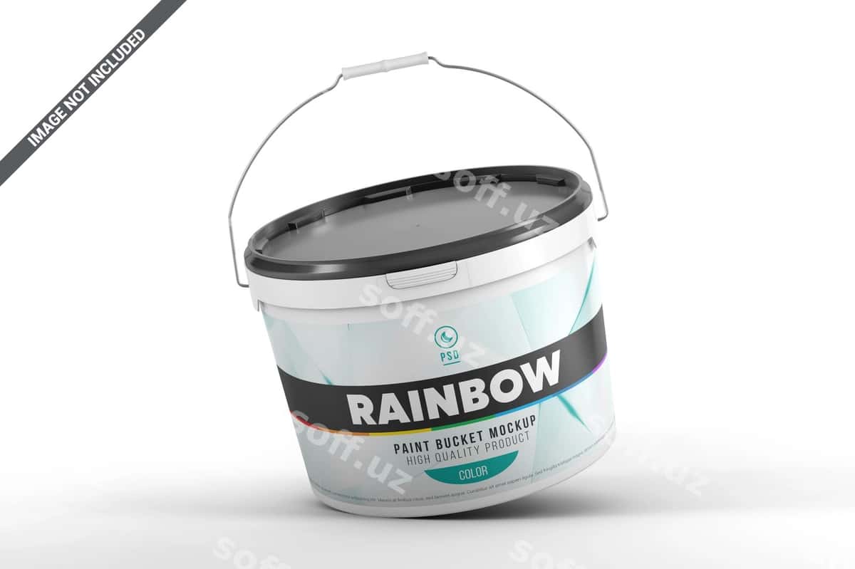 Gravitatsiyaviy bo'yoq chelak maketi | Gravity paint bucket mockup 1