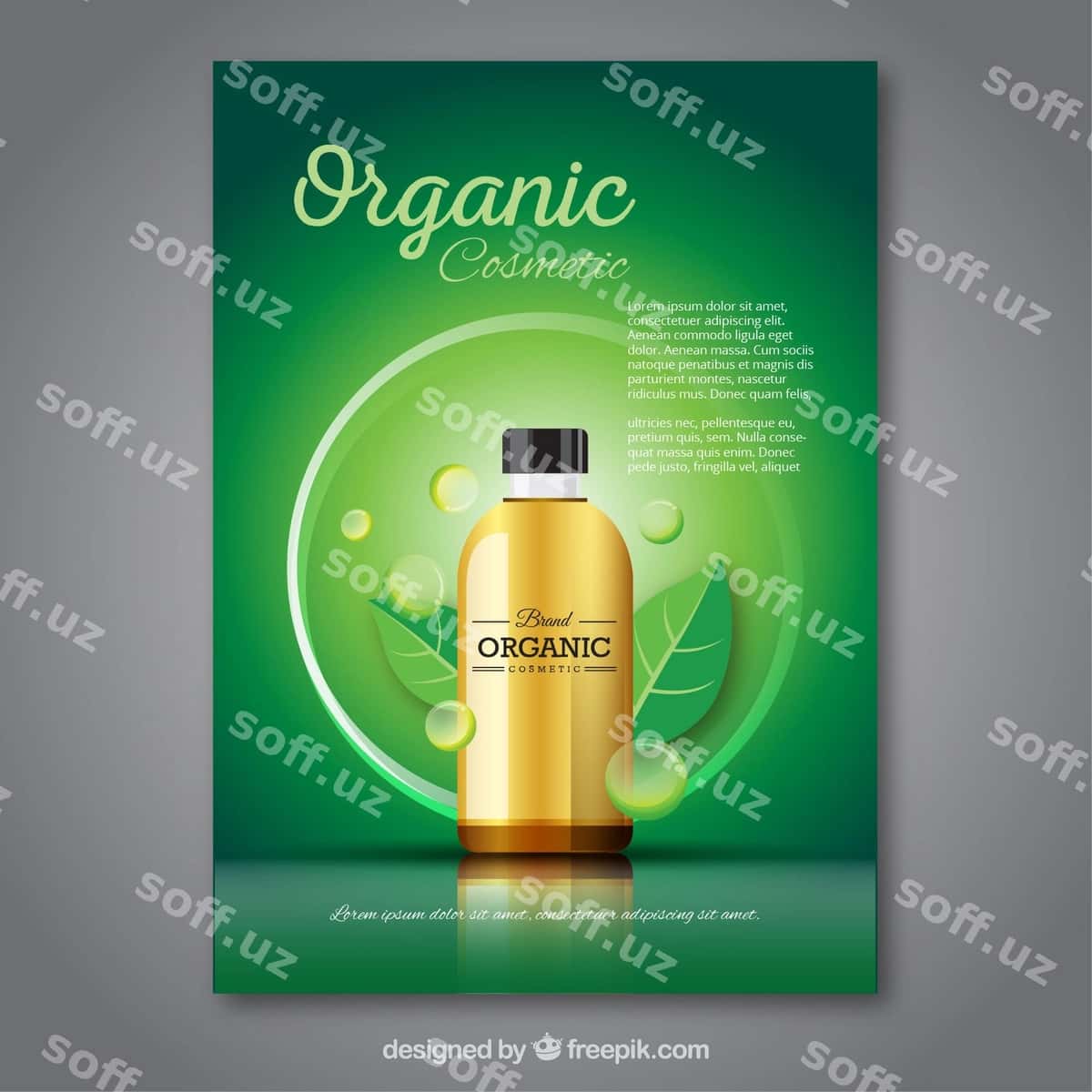 Yashil broshyura organik kosmetik | Green brochure organic cosmetic 1
