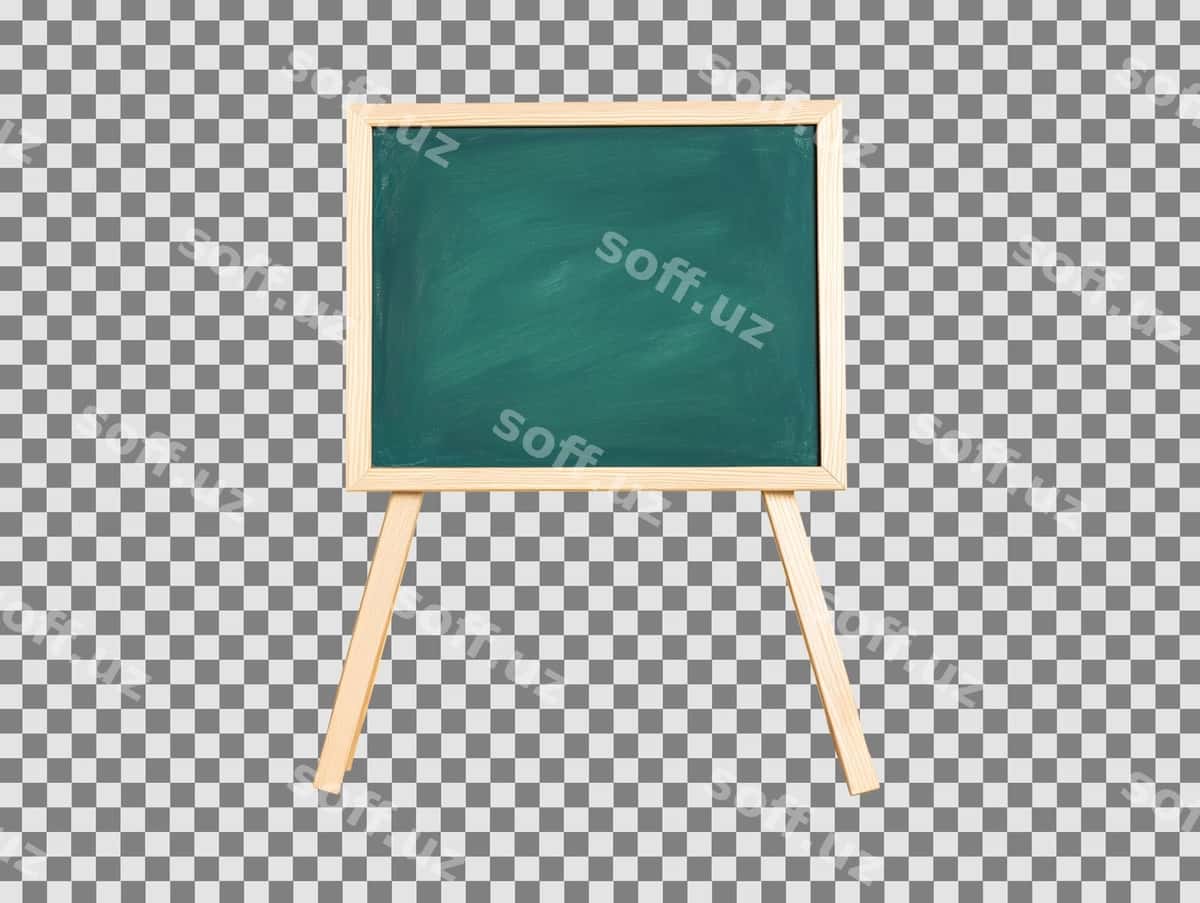 Yog'och oyoqli yashil doska | Green chalkboard with wooden legs 1