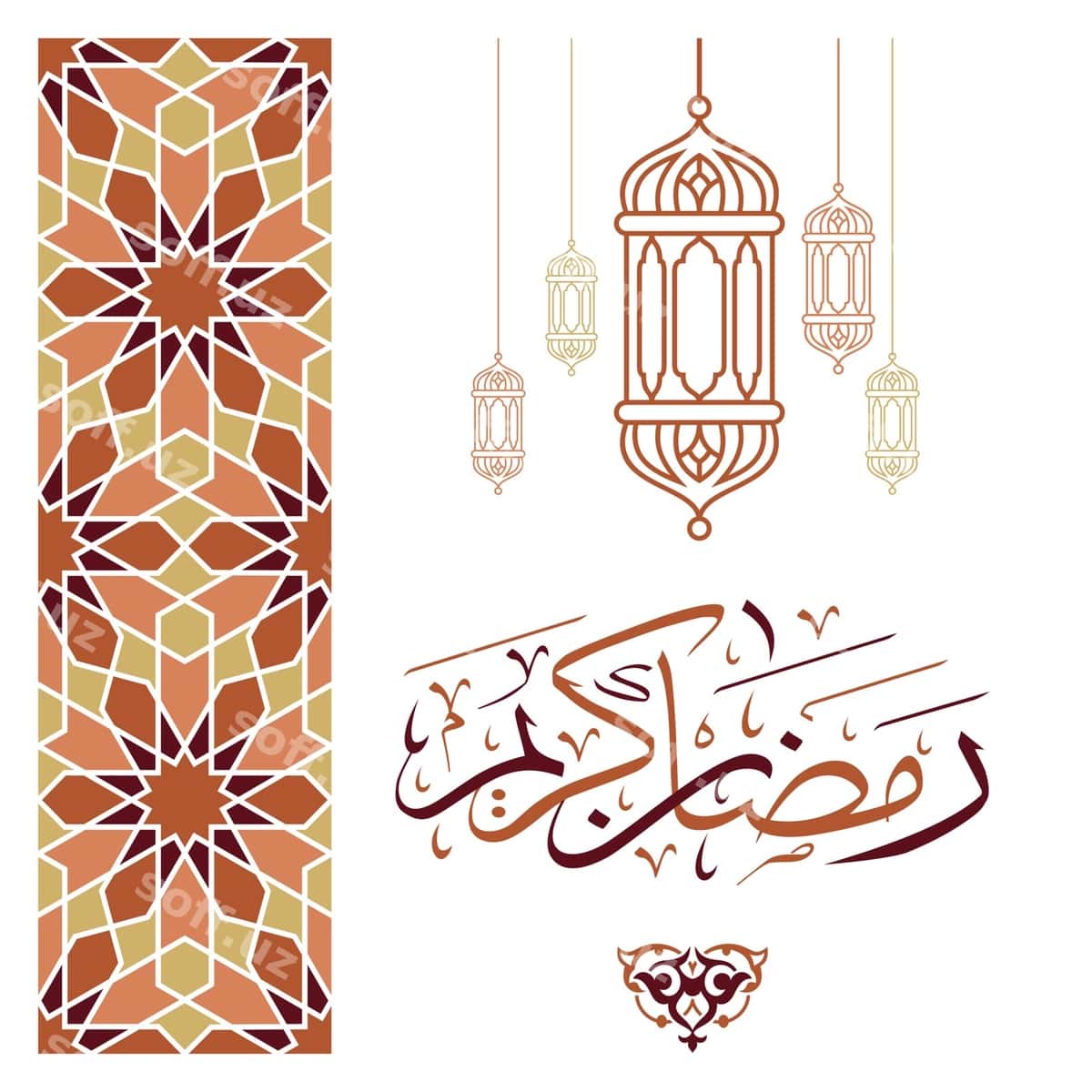 Tabrik kartochkasi chiroyli bez bilan | Greeting card with beautiful ornament 1
