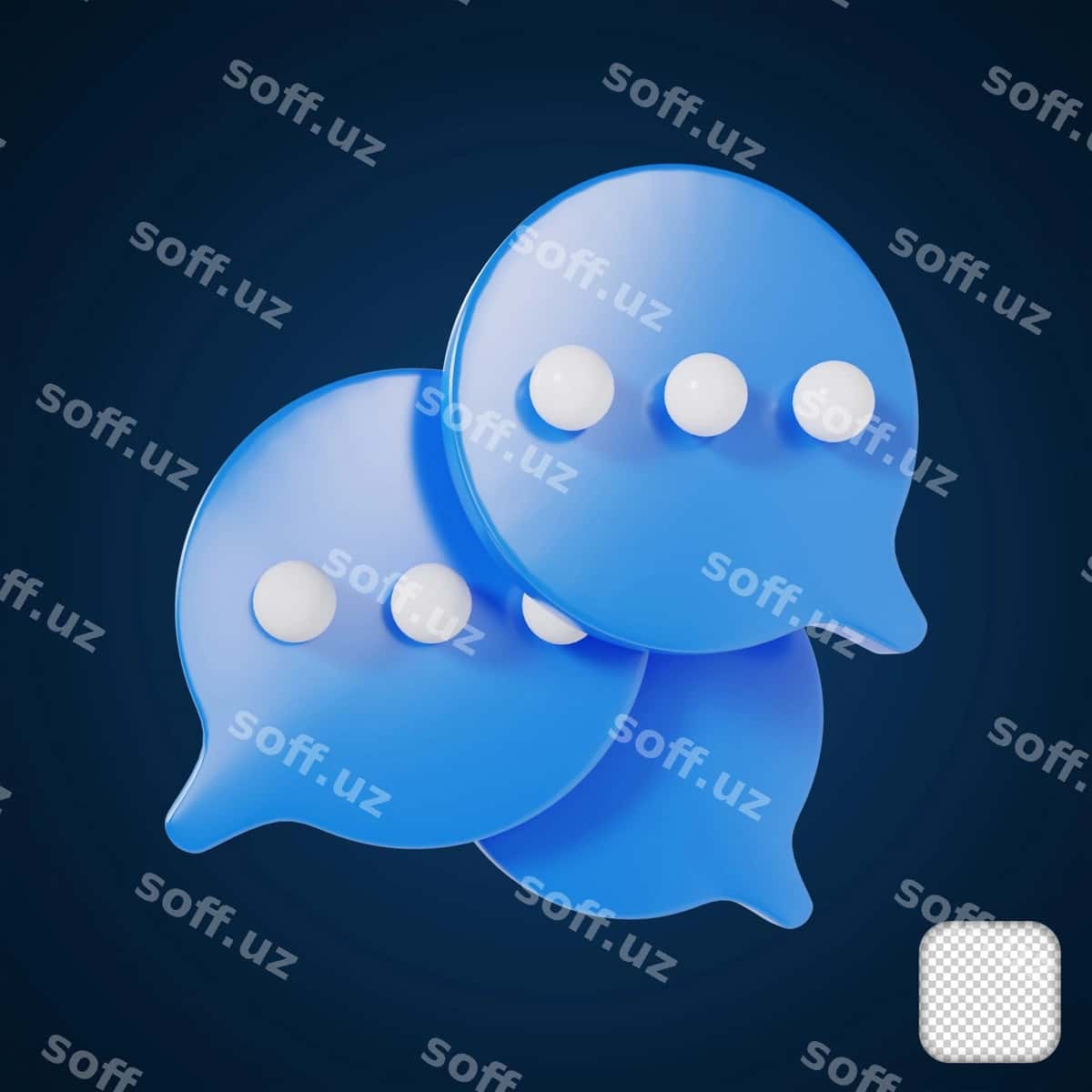 Guruh uchrashuvi chat belgisi 3D tasviri | Group meeting chat icon 3d illustration 1
