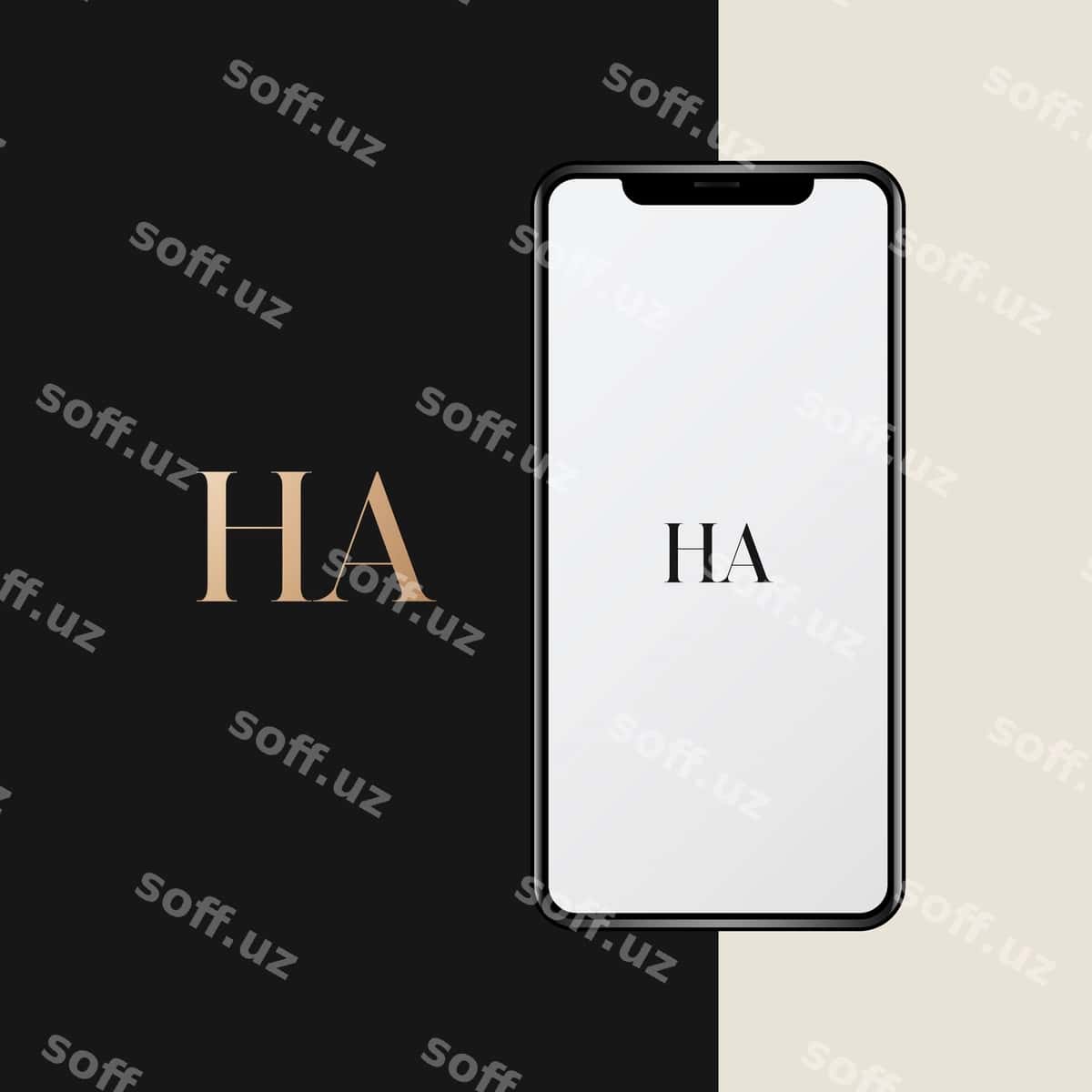 Ha logo dizayni vektor rasm | Ha logo design vector image 1
