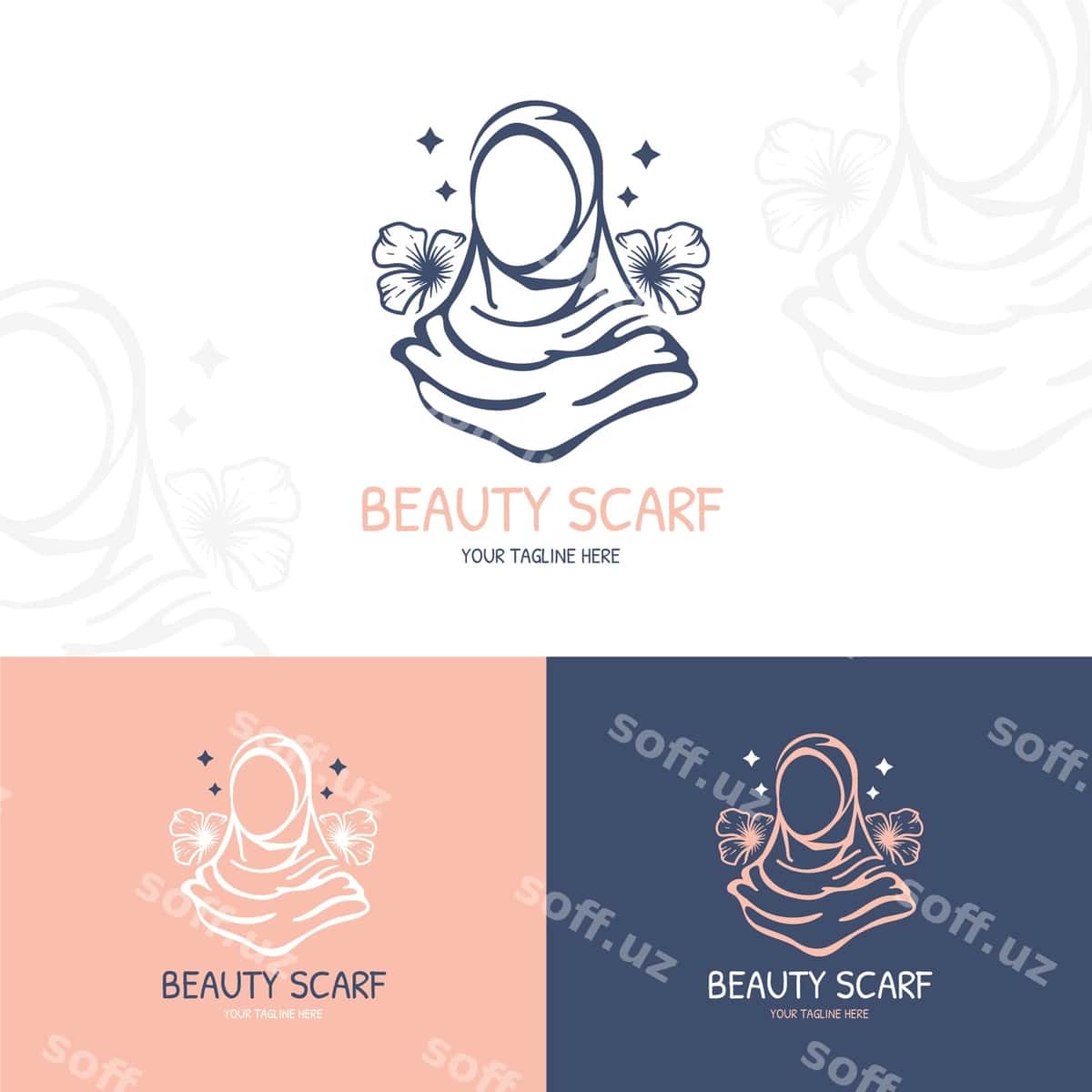 Qollanma poyuz logo dizayni | Hand drawn scarf logo design 1