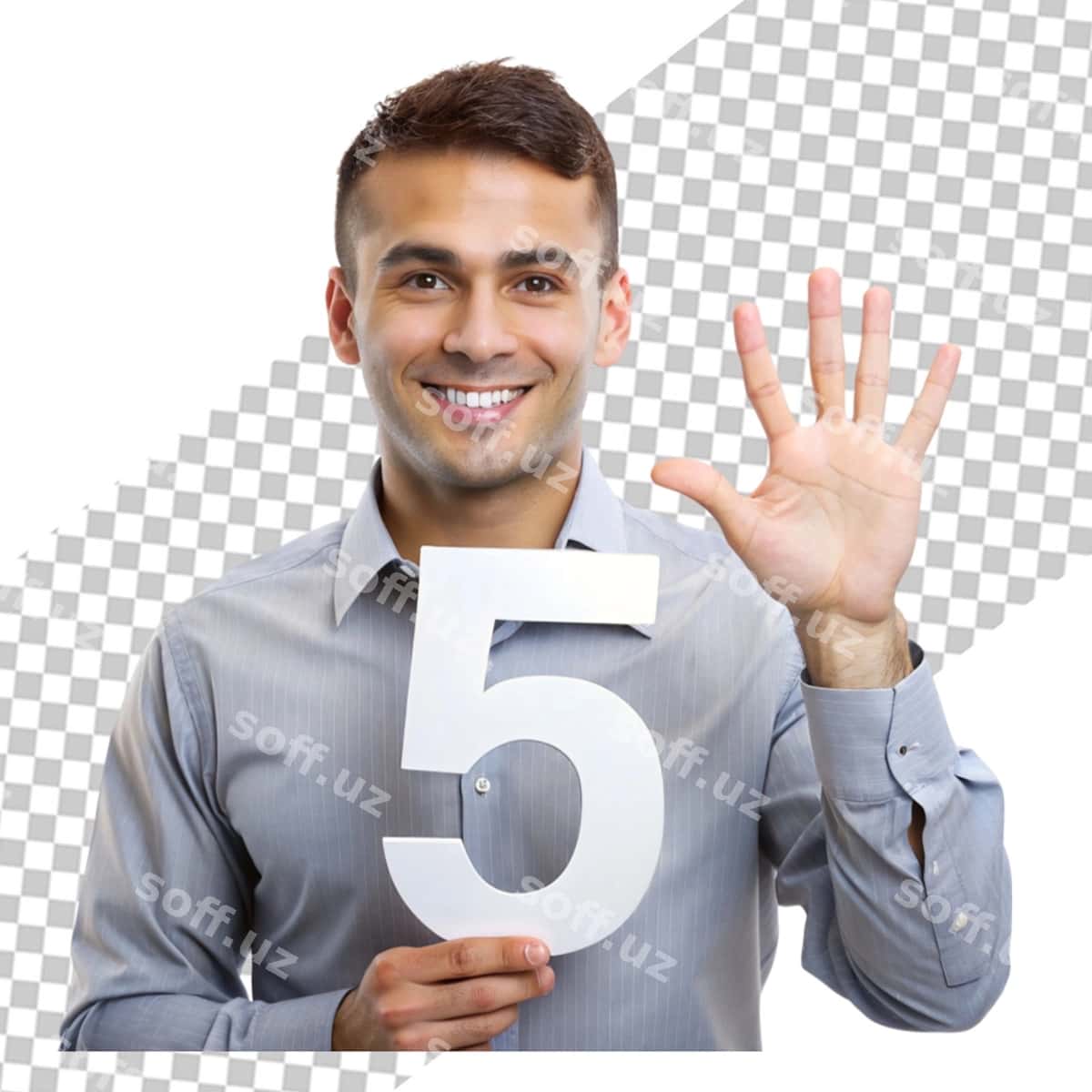 Chiroyli erkak besh hisoblaydi | Handsome man counting five 1