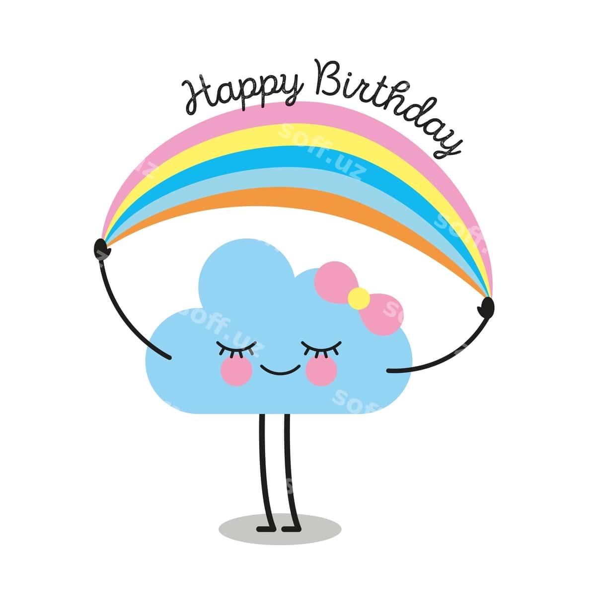 Tug'ilgan kuningiz bilan tabrik kartasi | Happy birthday card 1