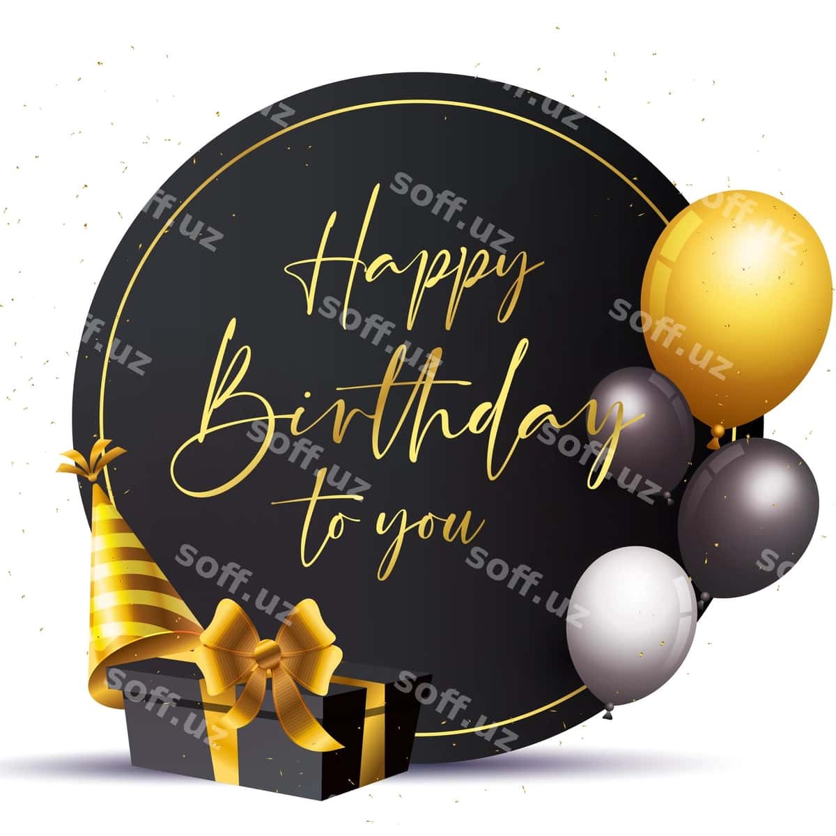 Tug'ilgan kuning muborak bo'lsin dizayn foni | Happy birthday design background 1