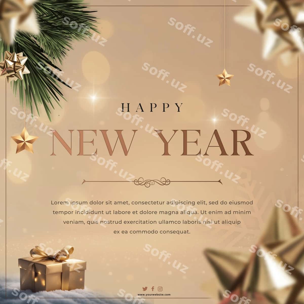 Baxmaly yangi yil 2024 fon | Happy new year 2024 background 1