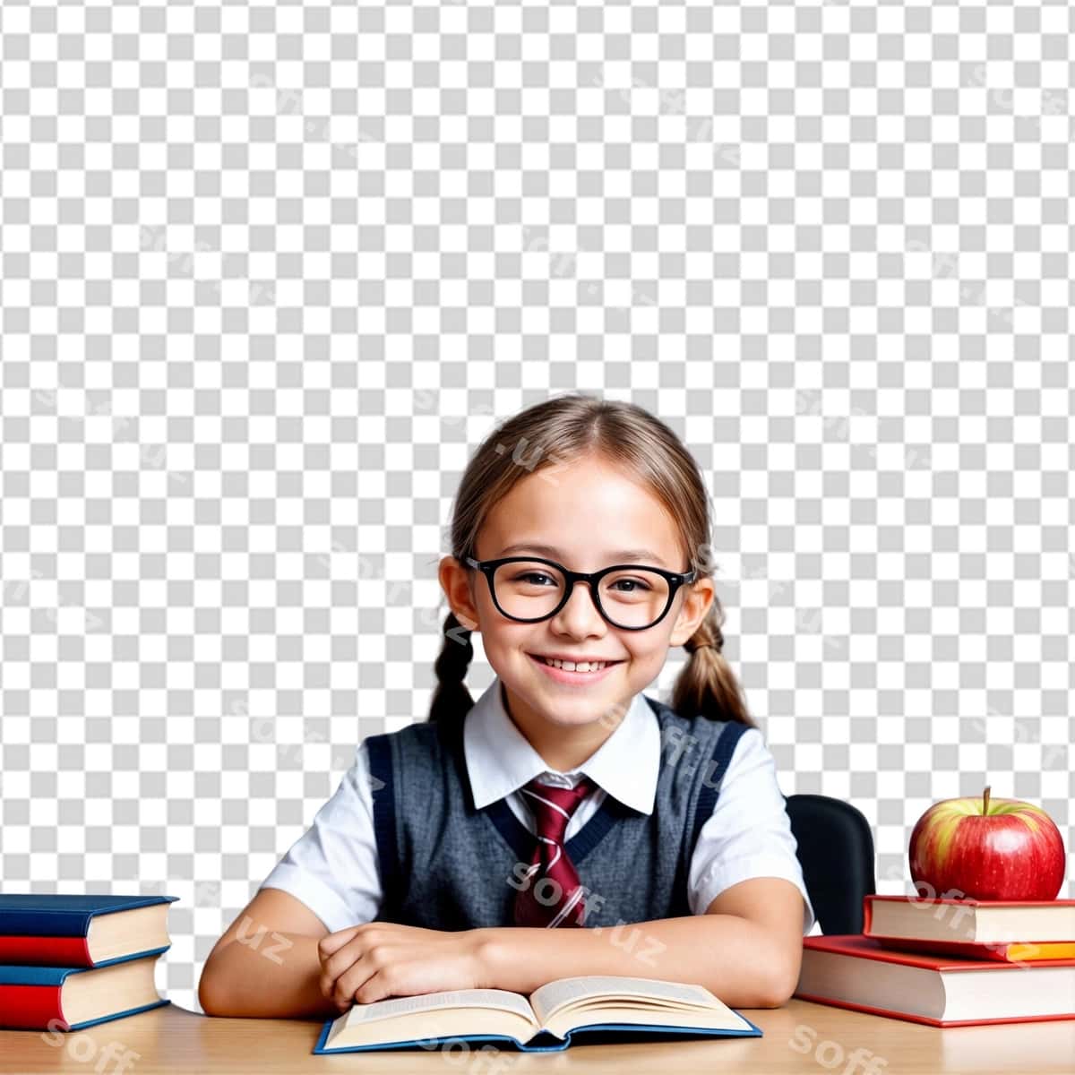 Baxtli maktab o'quvchisi kitob o'qish | Happy schoolgirl reading books 1