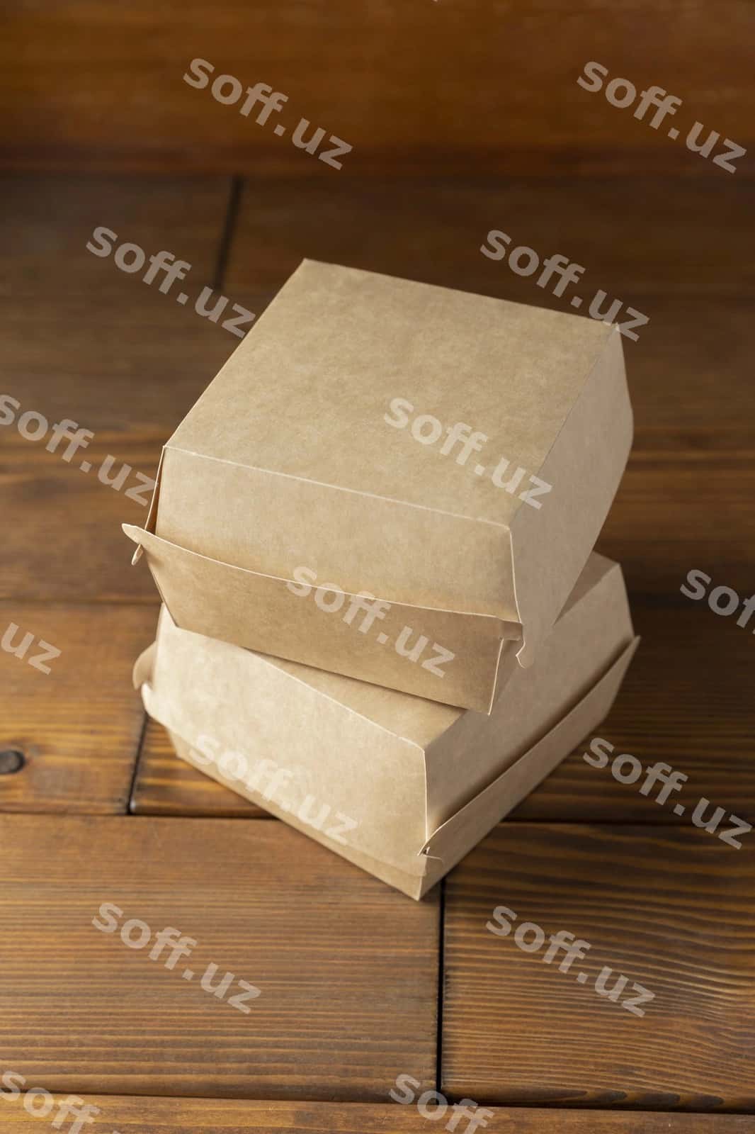 Burgerlar qutilari baland burchakli joylashtirish | High angle burger boxes arrangement 1