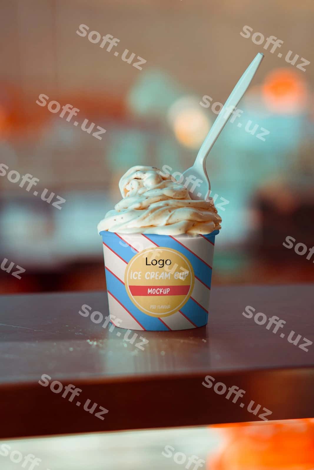 Muzqaymoq stakanchik dizayn namunasi | Ice cream cup design mockup 1