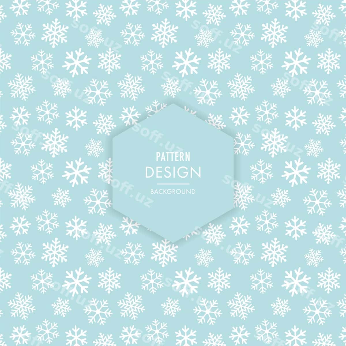 Buz qor shirintar naqshli orqa fon | Ice snowflakes pattern background 1