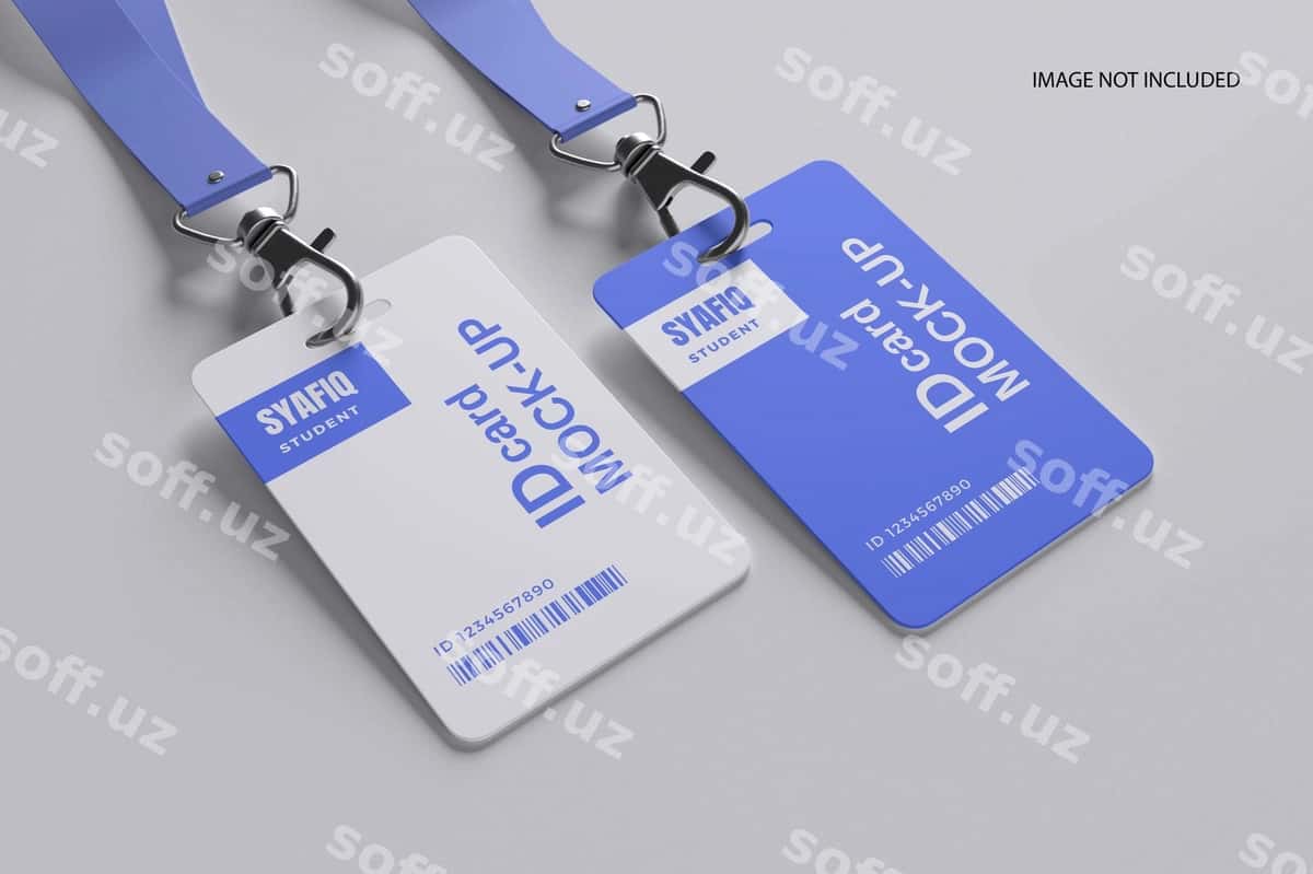 Shaxsni tasdiqlovchi hujjat maketi | Id card mockup 1