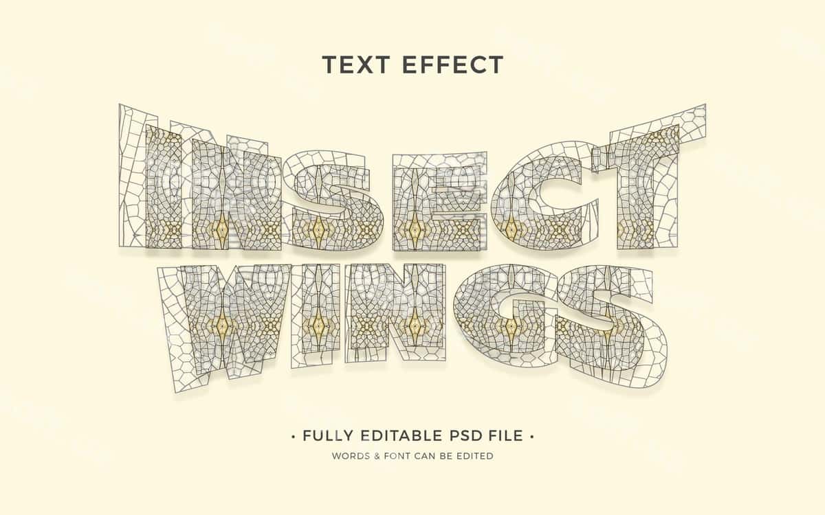 Chiziq effekti | Insect text effect 1