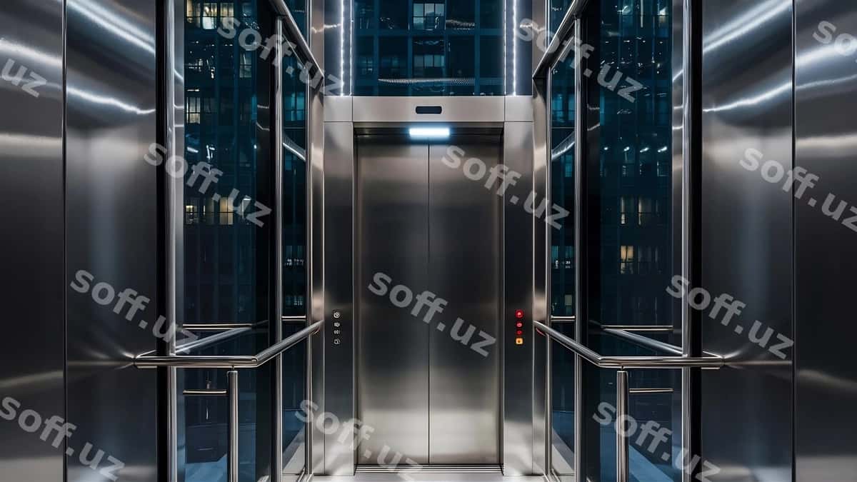 Ichida zamonaviy lift shaft | Inside modern elevator shaft 1
