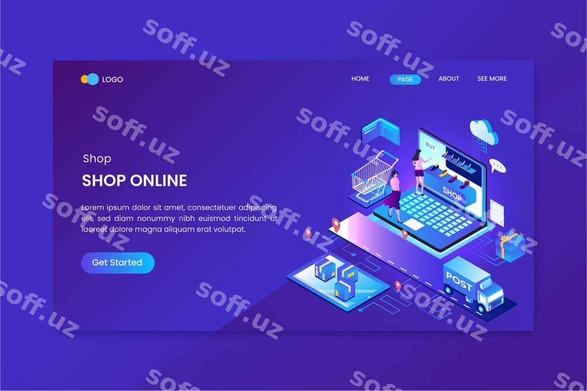 Izometrik onlayn xarid | Isometric online shopping 1
