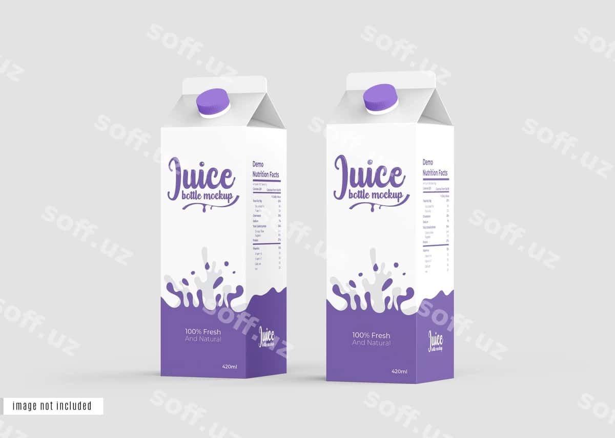 Shirin giyoh qadoqlash namunasi | Juice packaging mockup 1