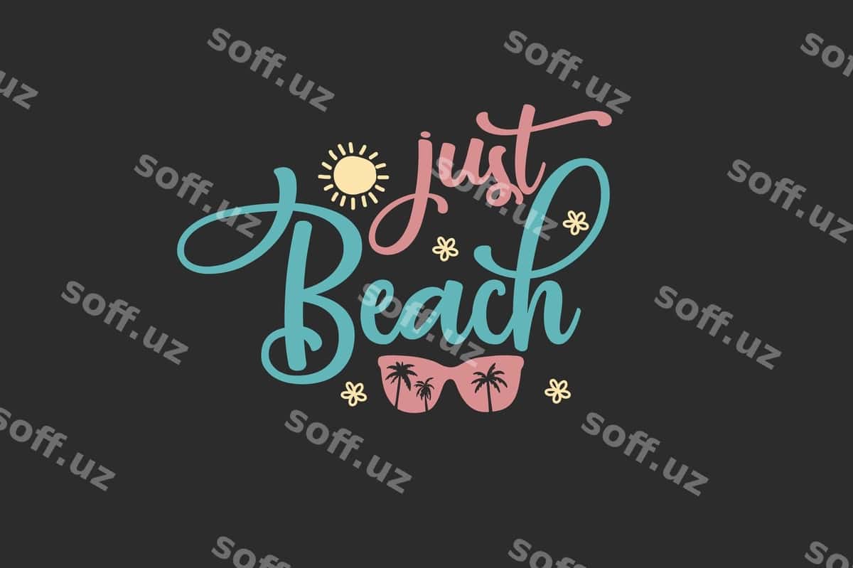 Faqat plyaj vektor fayli | Just beach vector file 1
